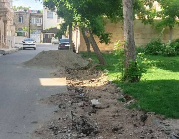 وضعیت نامناسب آسفالت خیابان محتشم